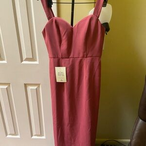 Elegant Pink Sleeveless Dress